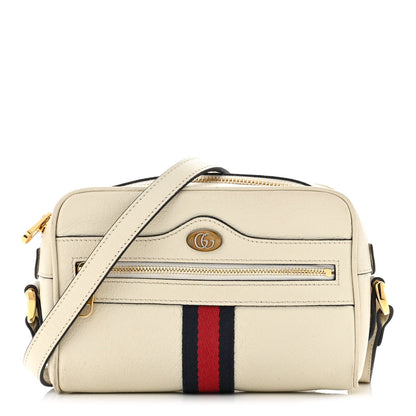 Gucci Textured Dollar Calfskin Web Mini Ophidia Shoulder Bag Mystic White 1 of 17