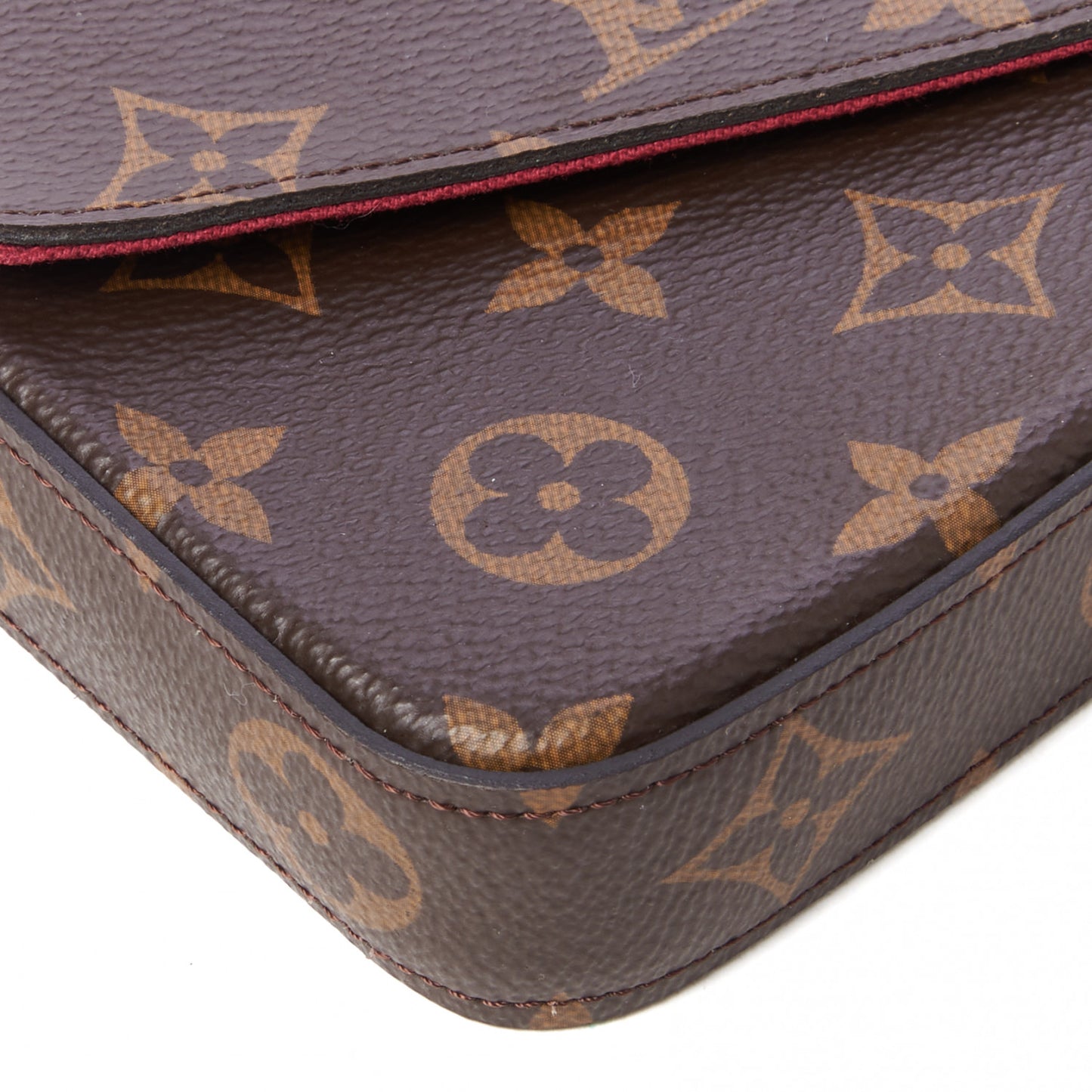 Monogram Pochette Felicie Chain Wallet Fuchsia