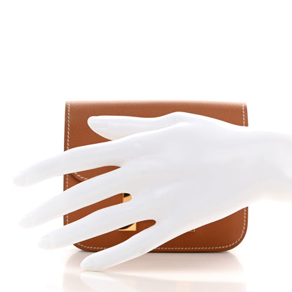 Hermes Evercolor Constance Slim Wallet Gold 2 of 12
