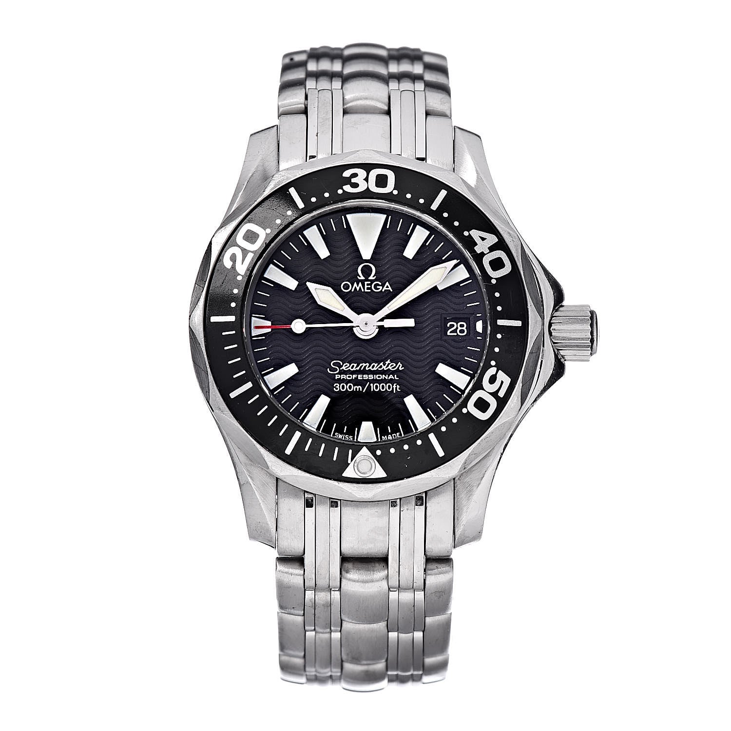 Omega Stainless Steel 28mm Seamaster Professional Quartz Watch Black 2284.50.00 1 of 6