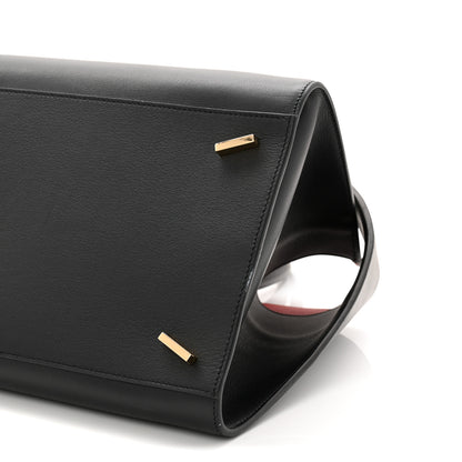 Salvatore Ferragamo Calfskin Large Hug Soft Bicolor Shoulder Bag Black Flame Red 9 of 10