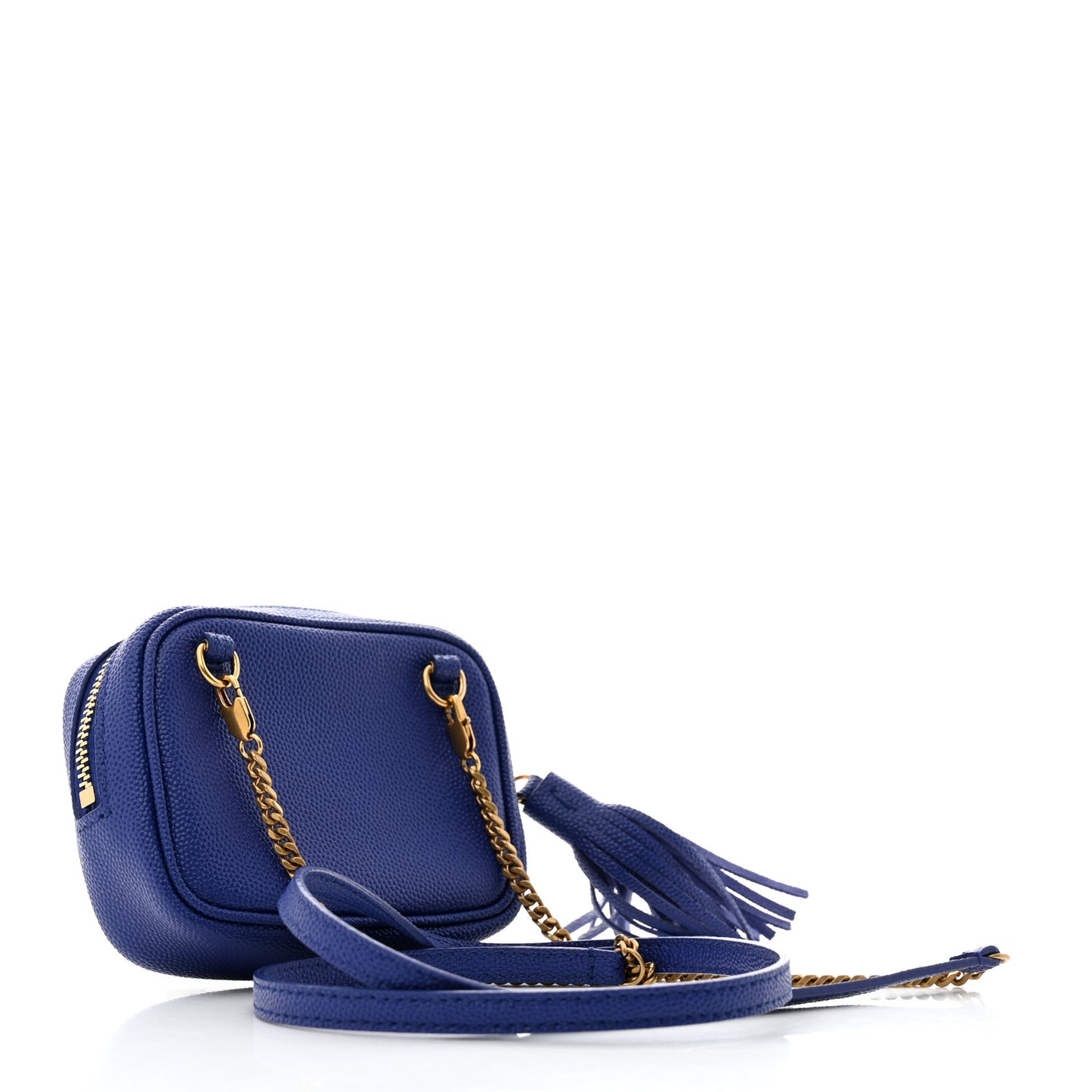 Grain De Poudre Matelasse Monogram Baby Lou Camera Bag Sapphire Blue