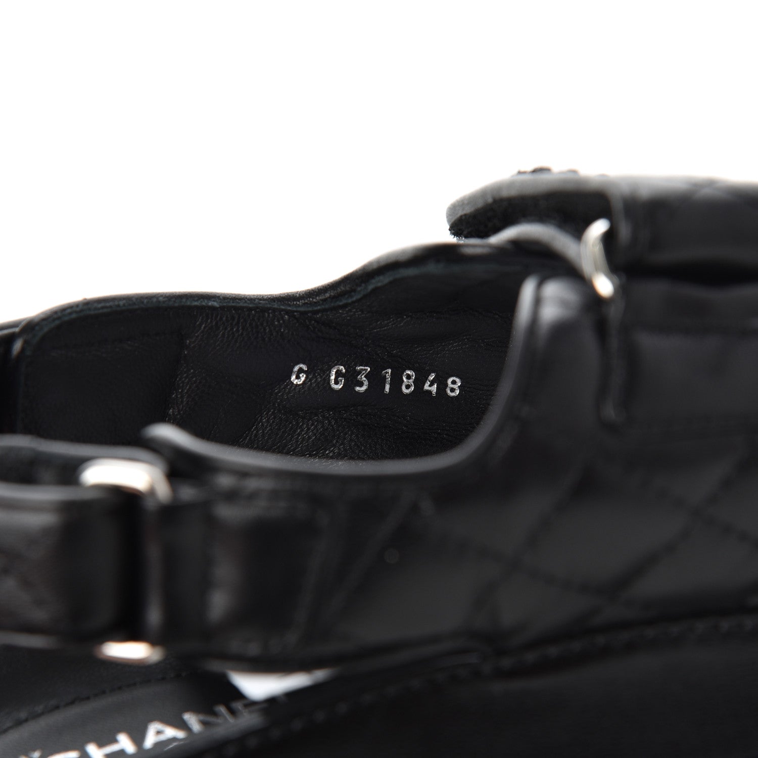 Chanel Lambskin Velcro Dad Sandals 39 Black 8 of 15