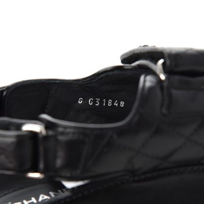 Chanel Lambskin Velcro Dad Sandals 39 Black 8 of 15