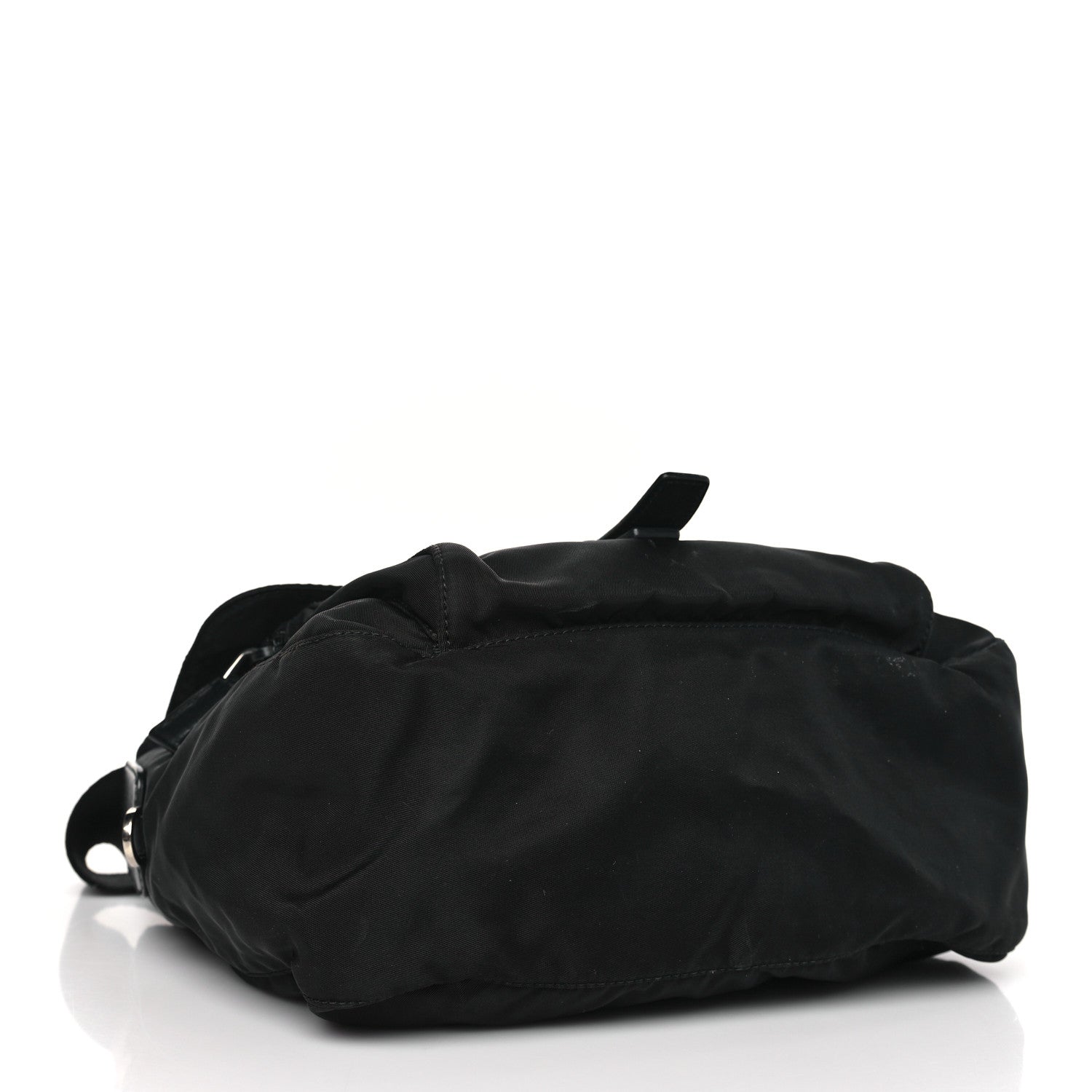 Prada Nylon Vela Saffiano Single Buckle Messenger Shoulder Bag Black 4 of 8