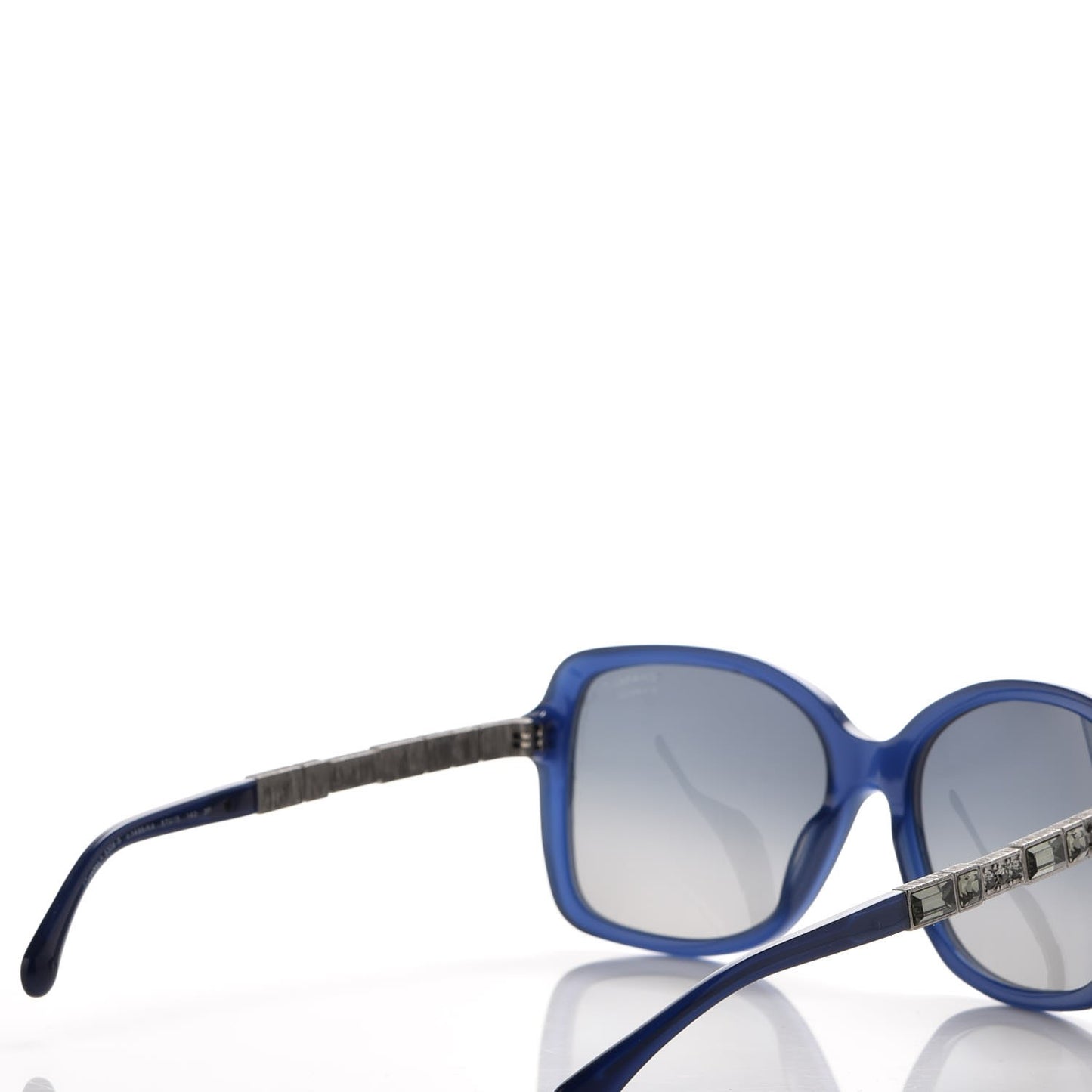 Baguette Crystal Polarized Square Sunglasses 5308-B Blue