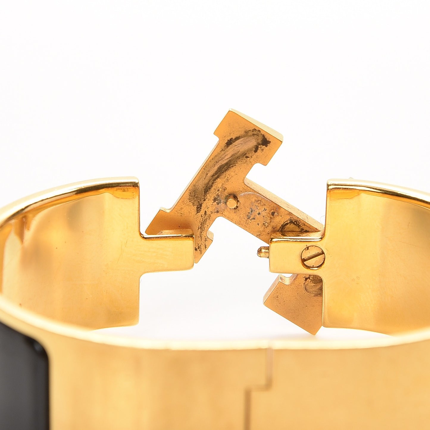 Enamel Wide Clic Clac H Bracelet PM Black