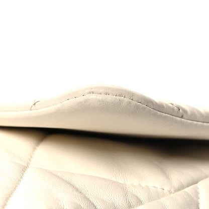 Chanel Goatskin Quilted Large 19 Flap White 11 of 14
