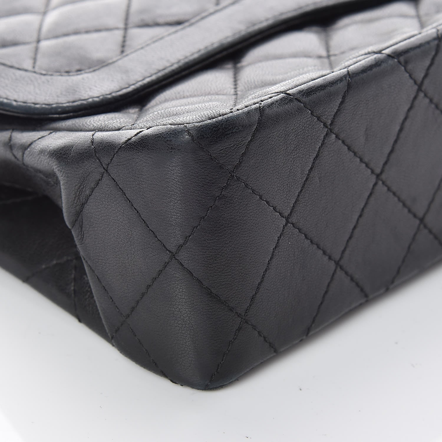 Chanel Lambskin Quilted Medium Double Flap Black 6 of 17