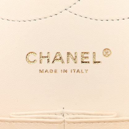 Chanel Caviar Quilted Jumbo Double Flap White 6 of 10