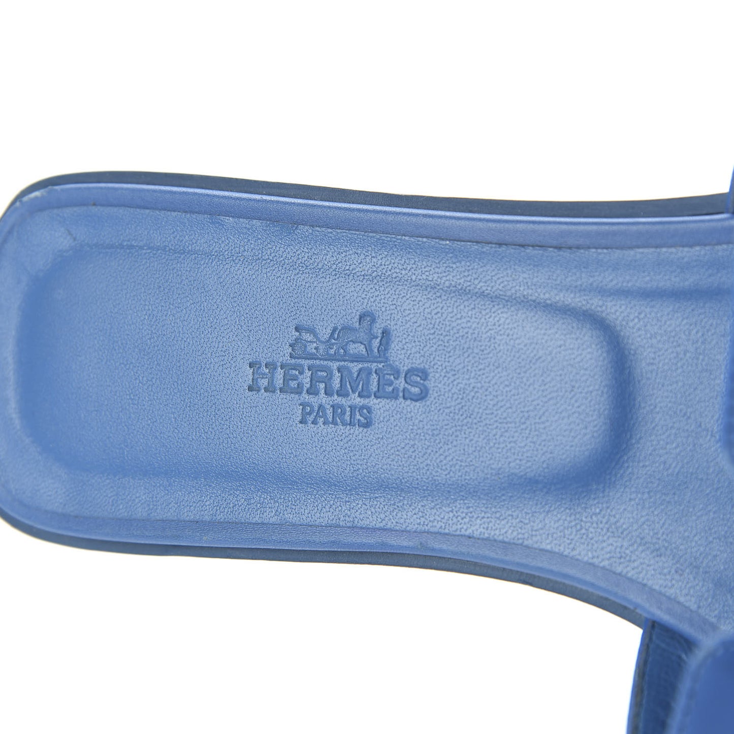 Calfskin Oran Sandals 37.5 Bleu De Chine