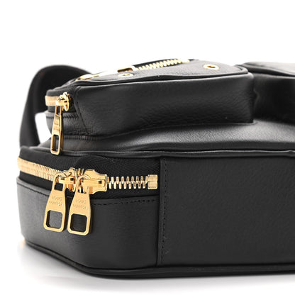 Louis Vuitton Calfskin Monogram Embossed Utility Crossbody Black 8 of 9
