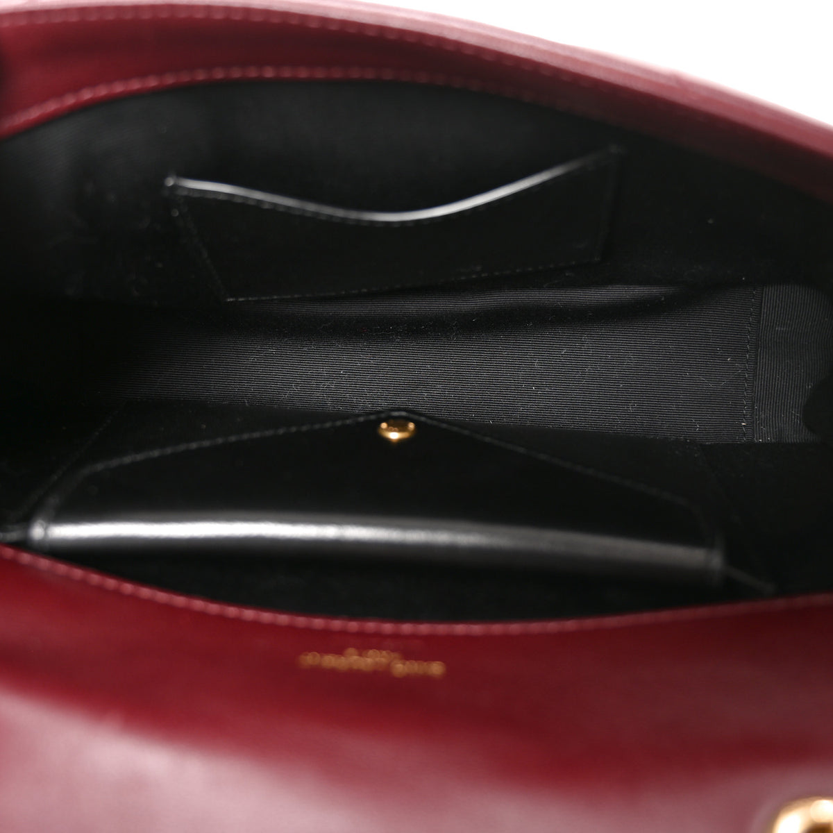 Lambskin Chevron Quilted Small Loulou Rouge Cabernet