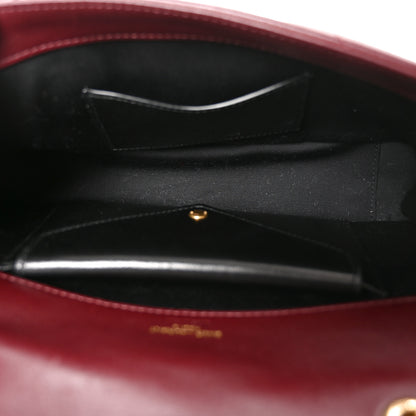 Saint Laurent Lambskin Chevron Quilted Small Loulou Rouge Cabernet 5 of 9