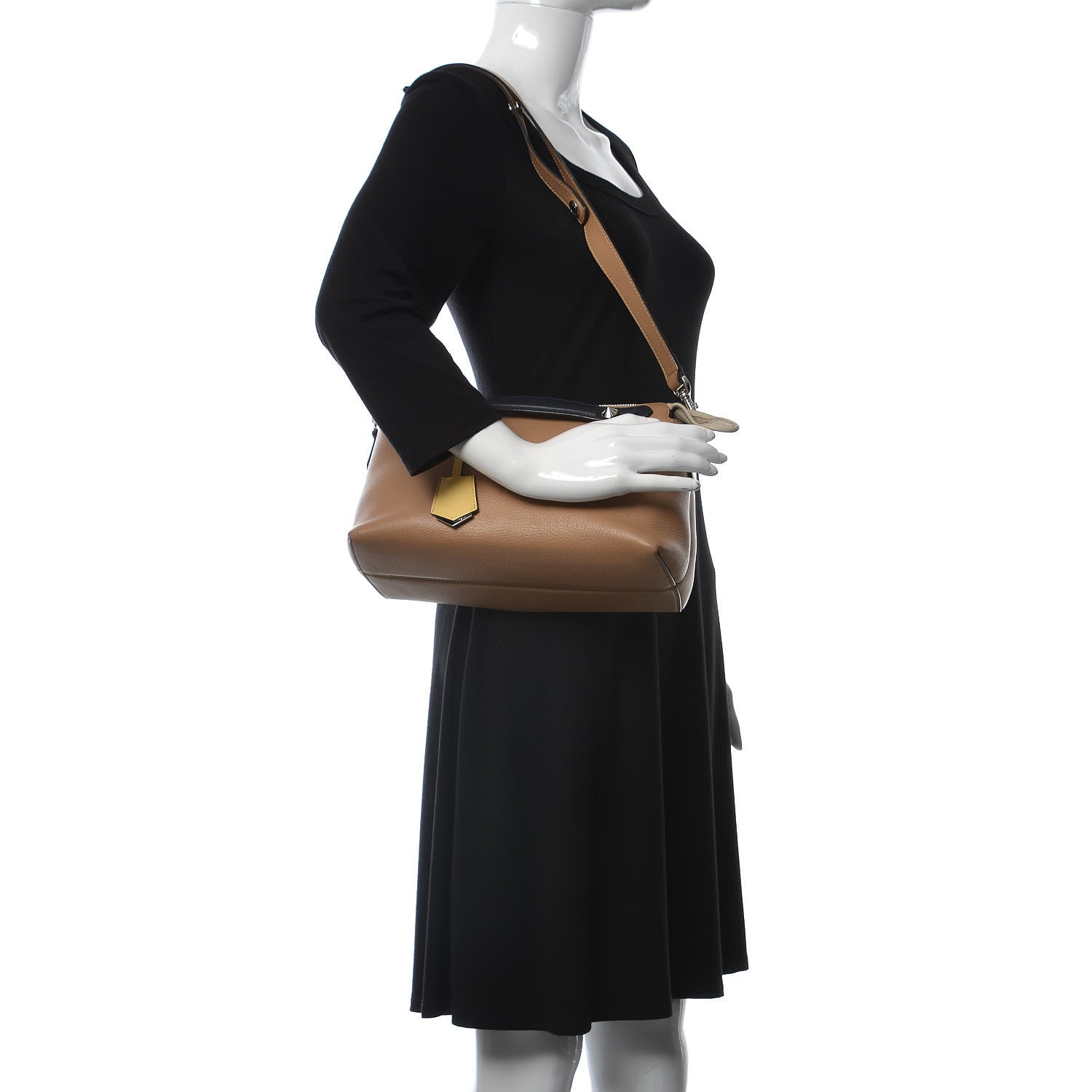 Fendi Vitello Dolce 4 Color Medium By The Way Boston Bag Sand Grano Multicolor 2 of 14