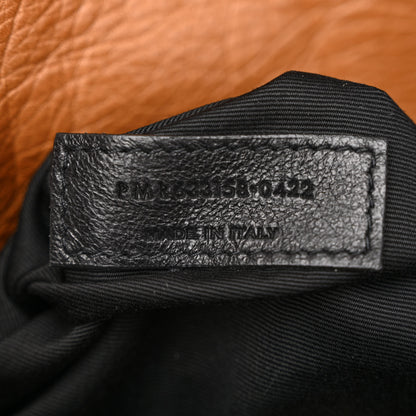 Saint Laurent Crinkled Calfskin Matelasse Monogram Medium Niki Chain Satchel Caramel 7 of 13