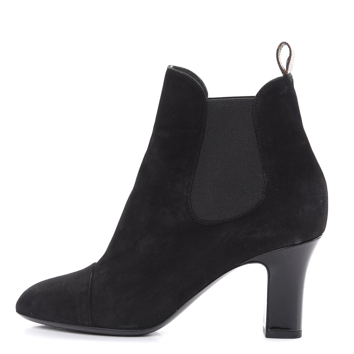 Suede Monogram Uniformes Cap Toe Chelsea 75mm Ankle Boots 37 Black