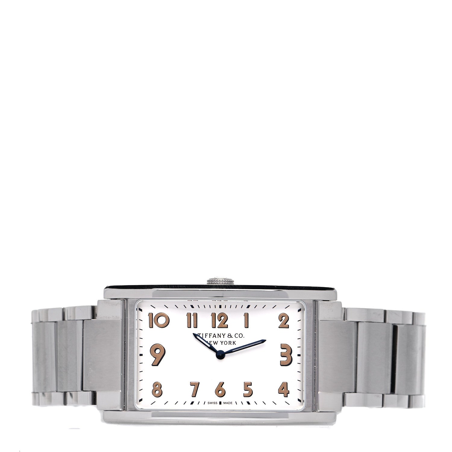 Tiffany Stainless Steel 25mm East West Quartz Watch 1 of 4