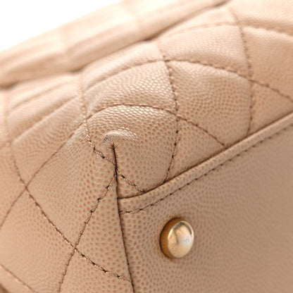 Chanel Caviar Quilted Medium Coco Handle Flap Beige 9 of 15