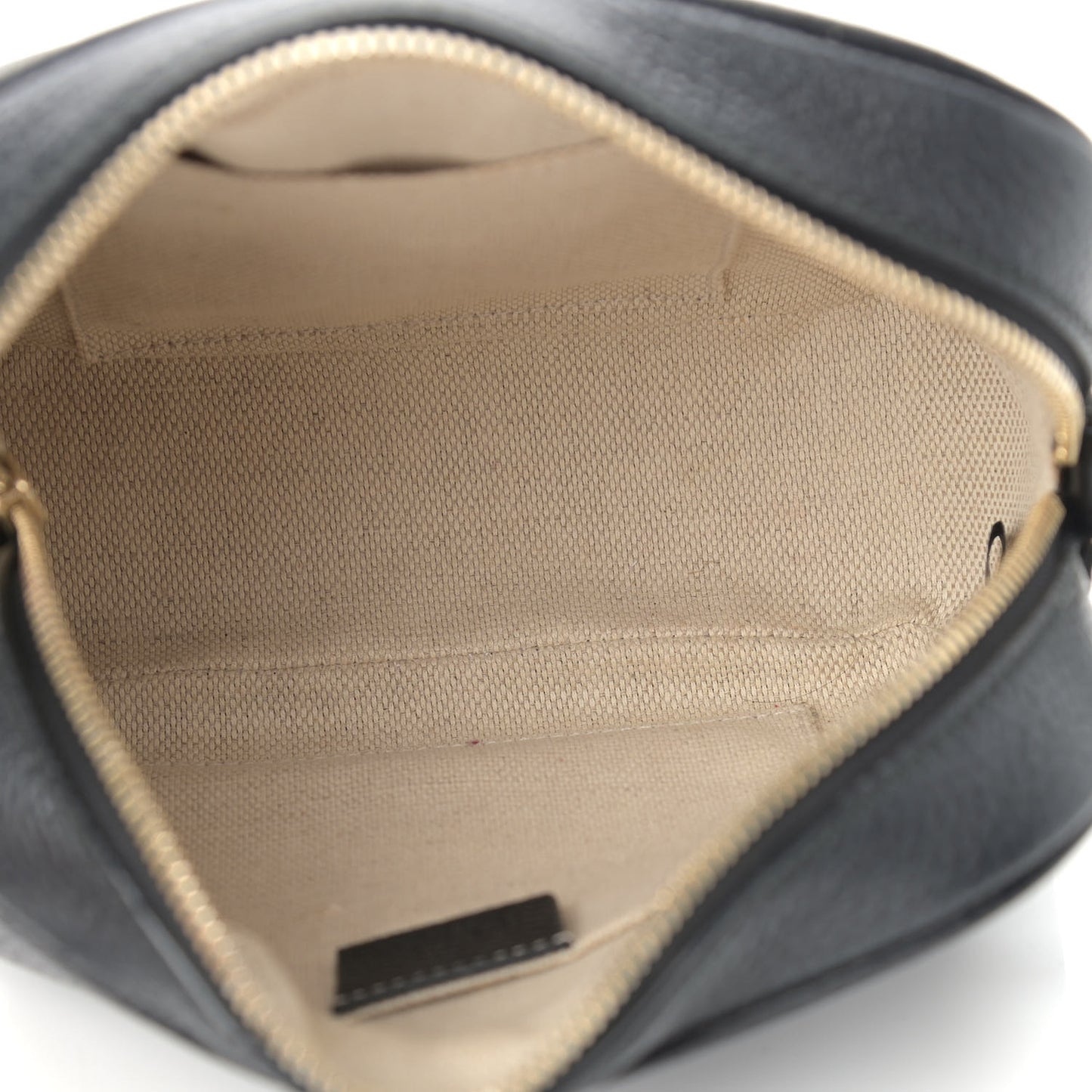 Pebbled Calfskin Small Soho Disco Bag Black