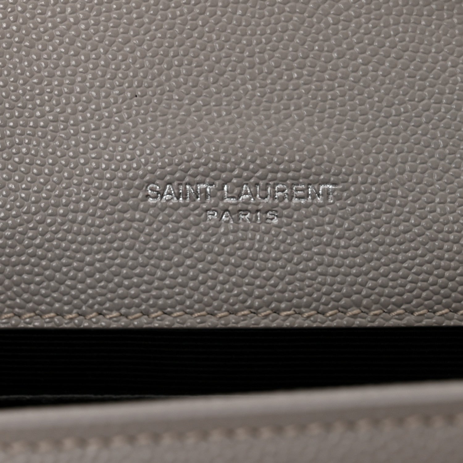 Saint Laurent Grain De Poudre Medium Monogram Kate Satchel Souris 6 of 11
