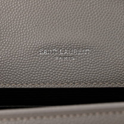 Saint Laurent Grain De Poudre Medium Monogram Kate Satchel Souris 6 of 11