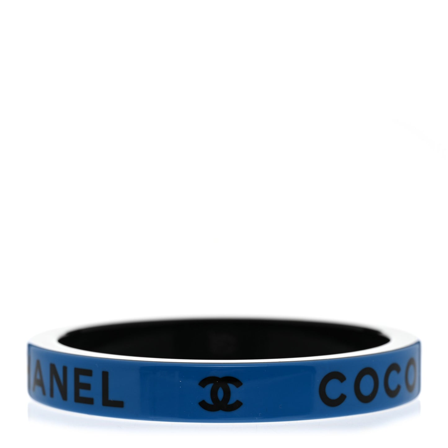 Resin Logo Bangle Bracelet Blue Black