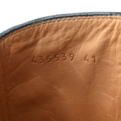 Gucci Calfskin Web Bee Tall Riding Boots 41 Black 7 of 9