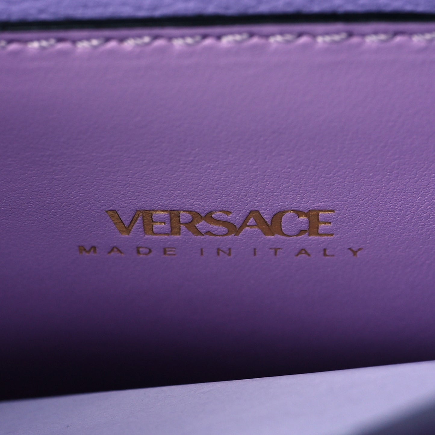 Grained Calfskin La Medusa Shoulder Bag Lilac