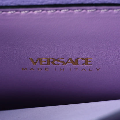 Versace Grained Calfskin La Medusa Shoulder Bag Lilac 5 of 9