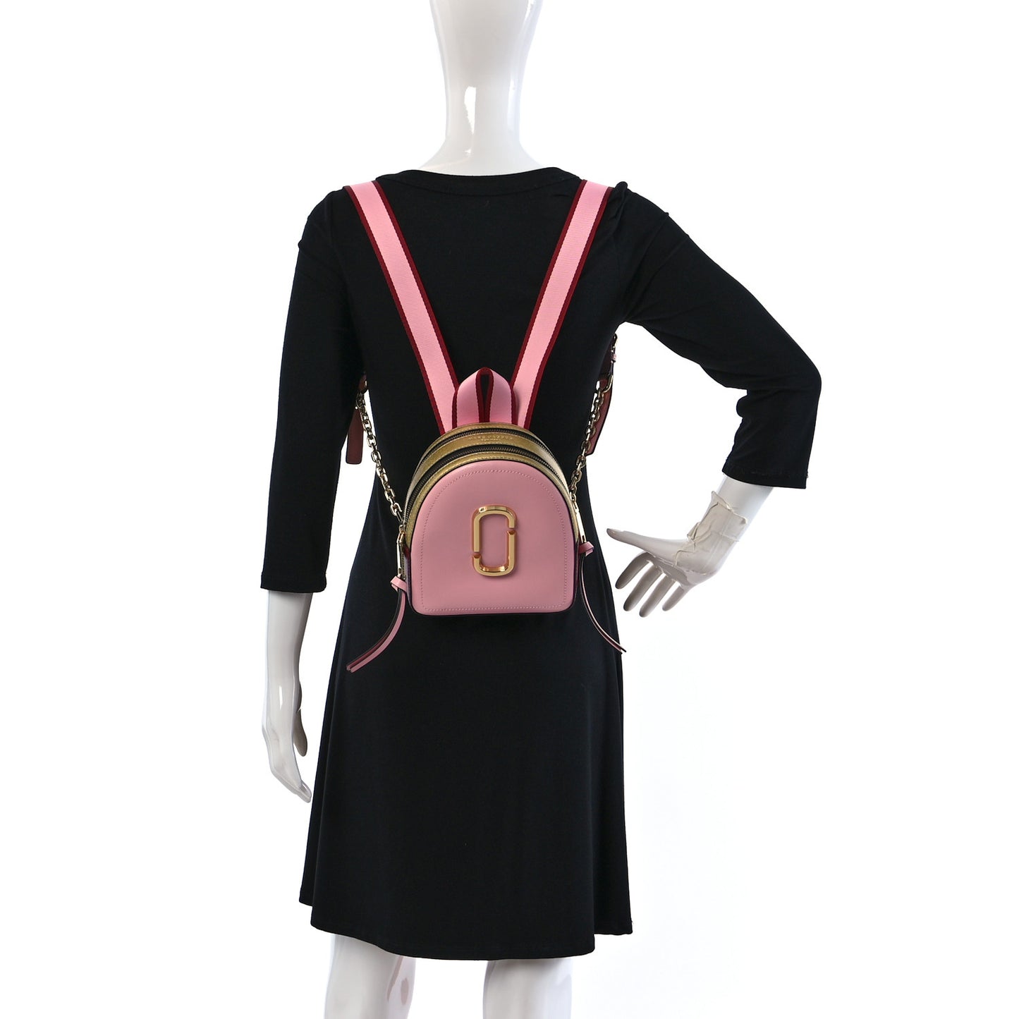 Saffiano Mini Snapshot Backpack Pink Multicolor