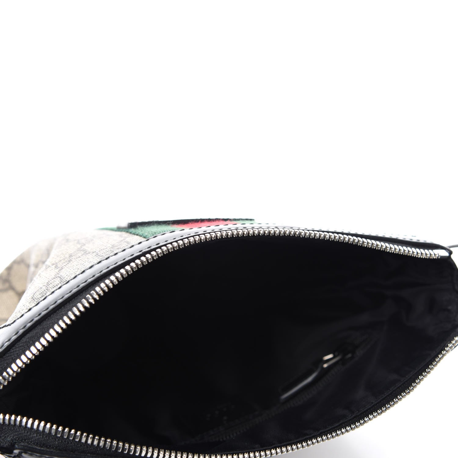 Gucci GG Supreme Monogram Web Messenger Bag Black 5 of 11