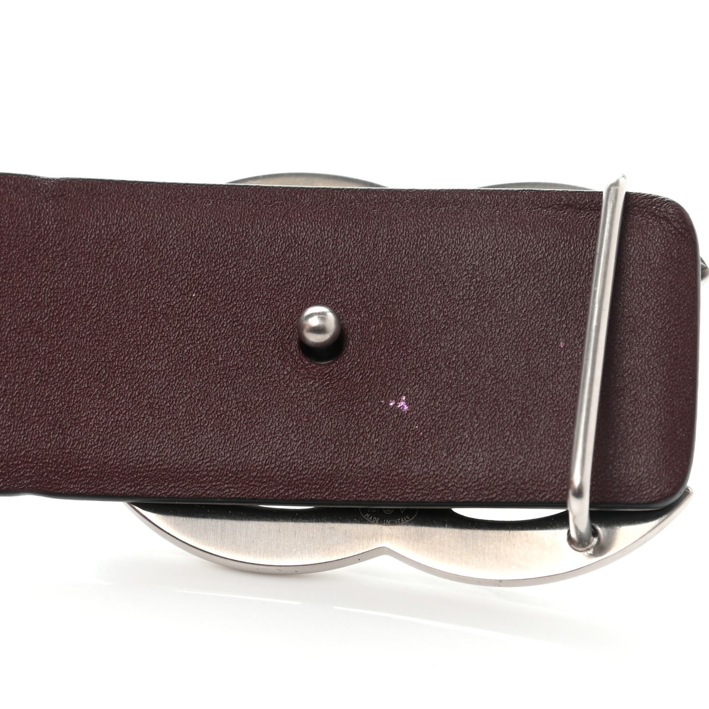 Calfskin CC Reversible Belt 90 Black Burgundy