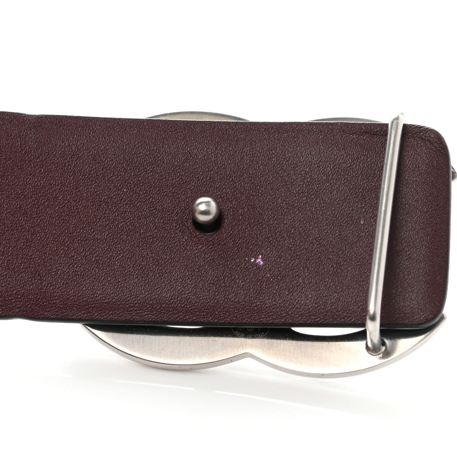 Chanel Calfskin CC Reversible Belt 90 Black Burgundy 5 of 6