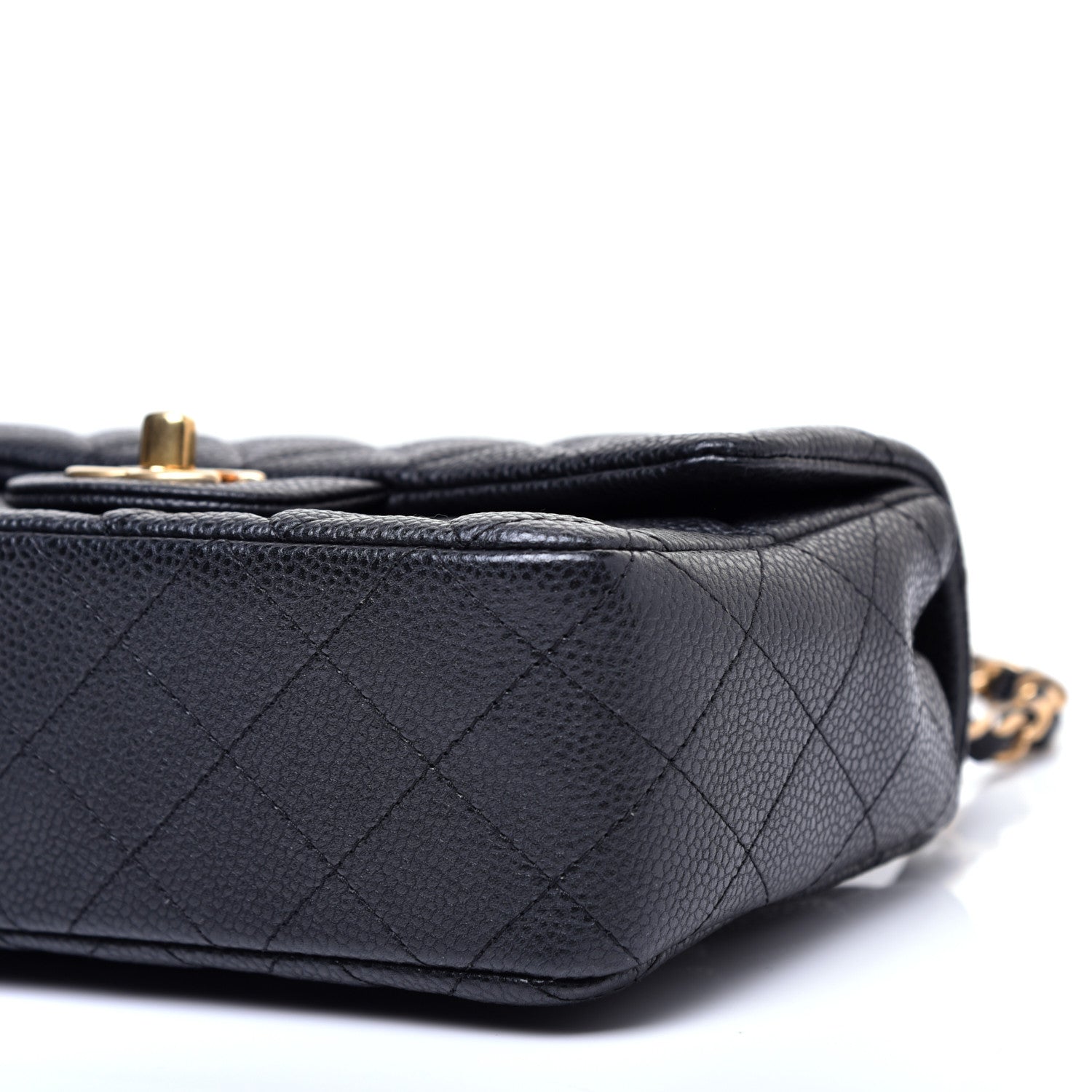 Chanel Metallic Caviar Quilted Mini Rectangular Flap Black 7 of 11