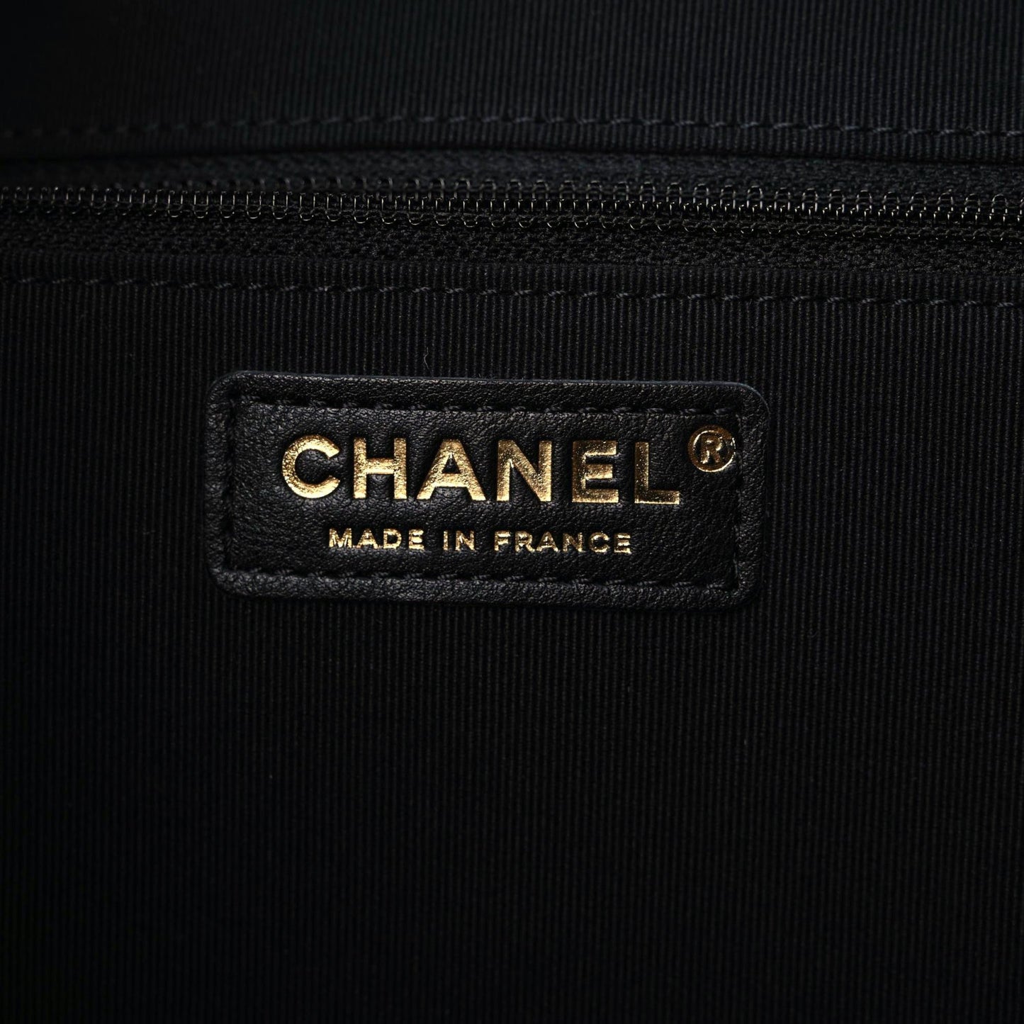 Caviar Quilted Small Shopping Tote Black