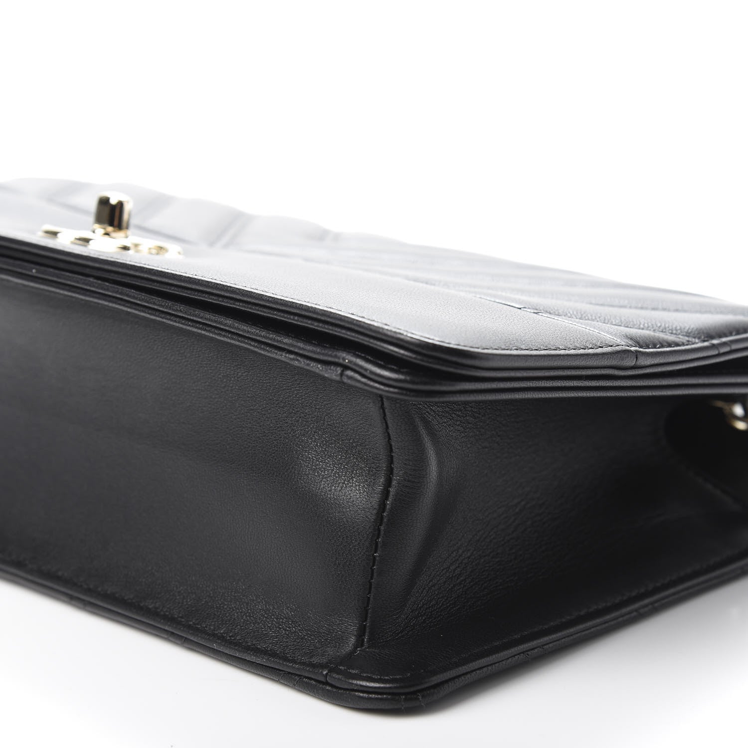 Chanel Lambskin Chevron Quilted Flap Black 7 of 10