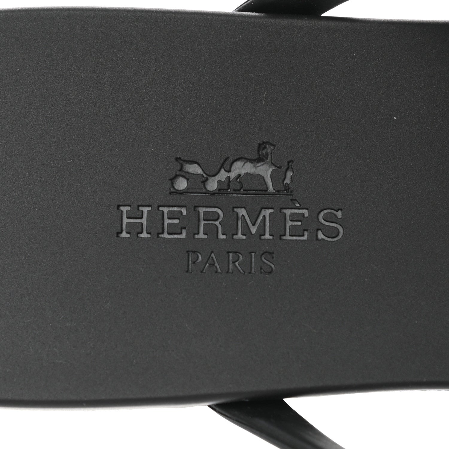 Hermes Rubber Womens Egerie Sandals 37 Black 7 of 9