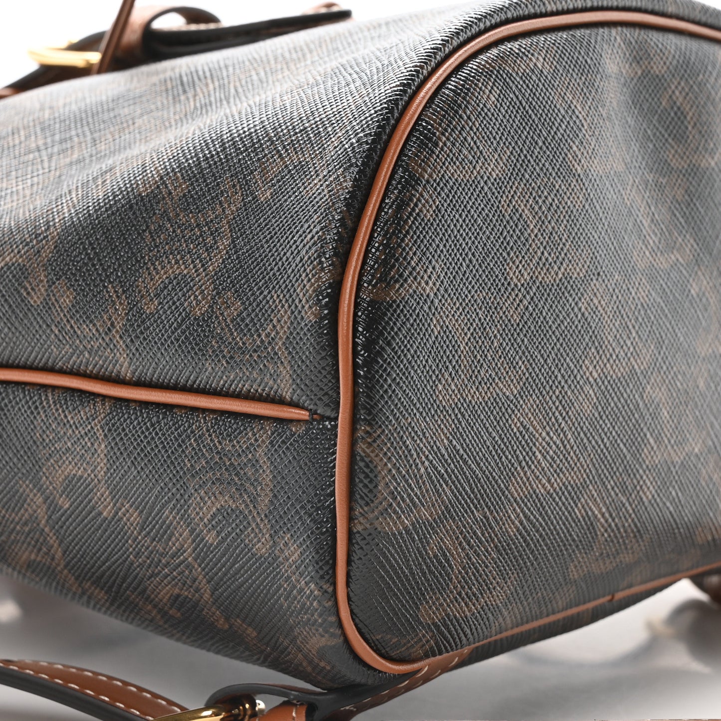 Triomphe Canvas Calfskin Mini Folco Backpack Tan