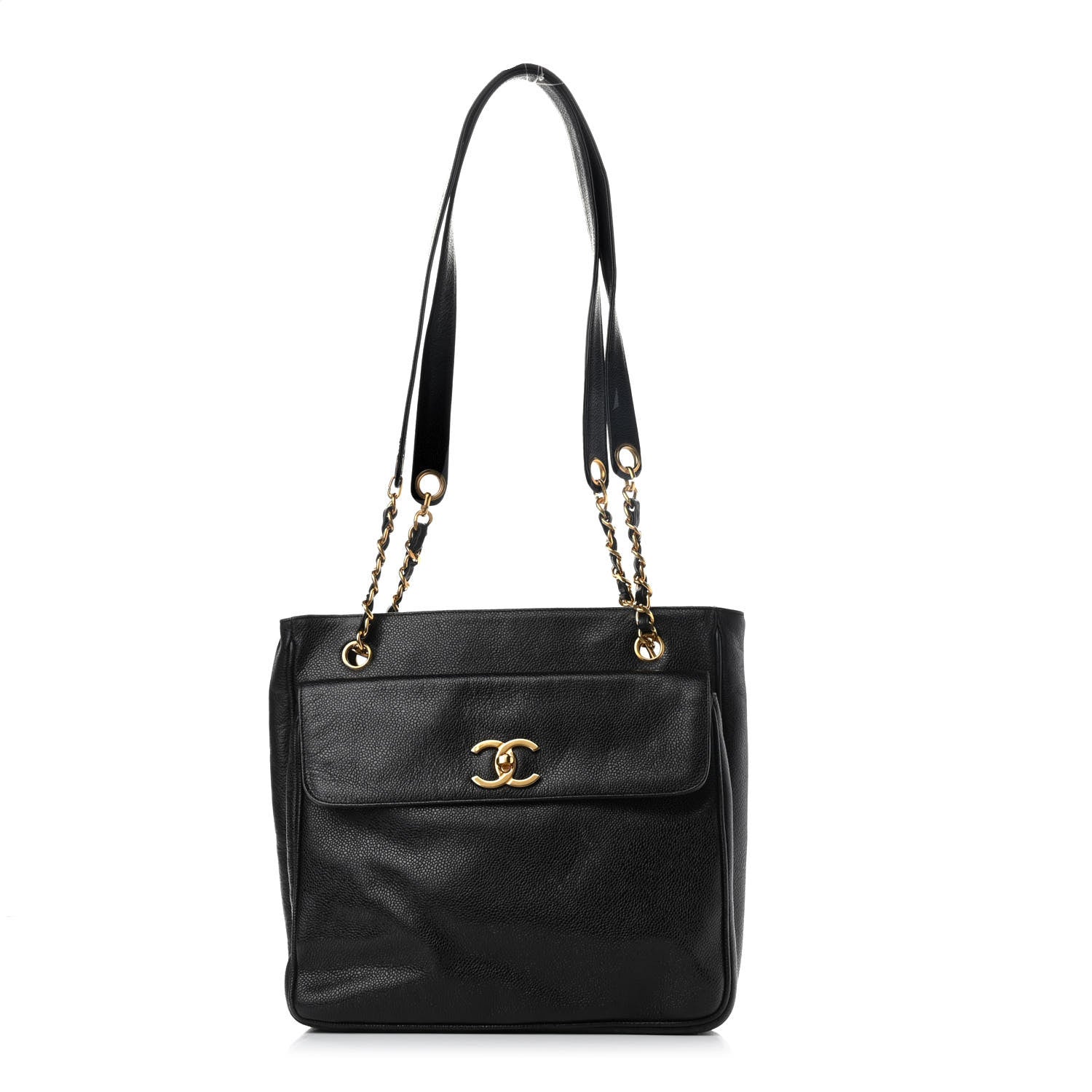 Chanel Caviar CC Shoulder Bag Black 1 of 9