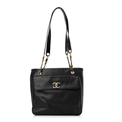 Chanel Caviar CC Shoulder Bag Black 1 of 9