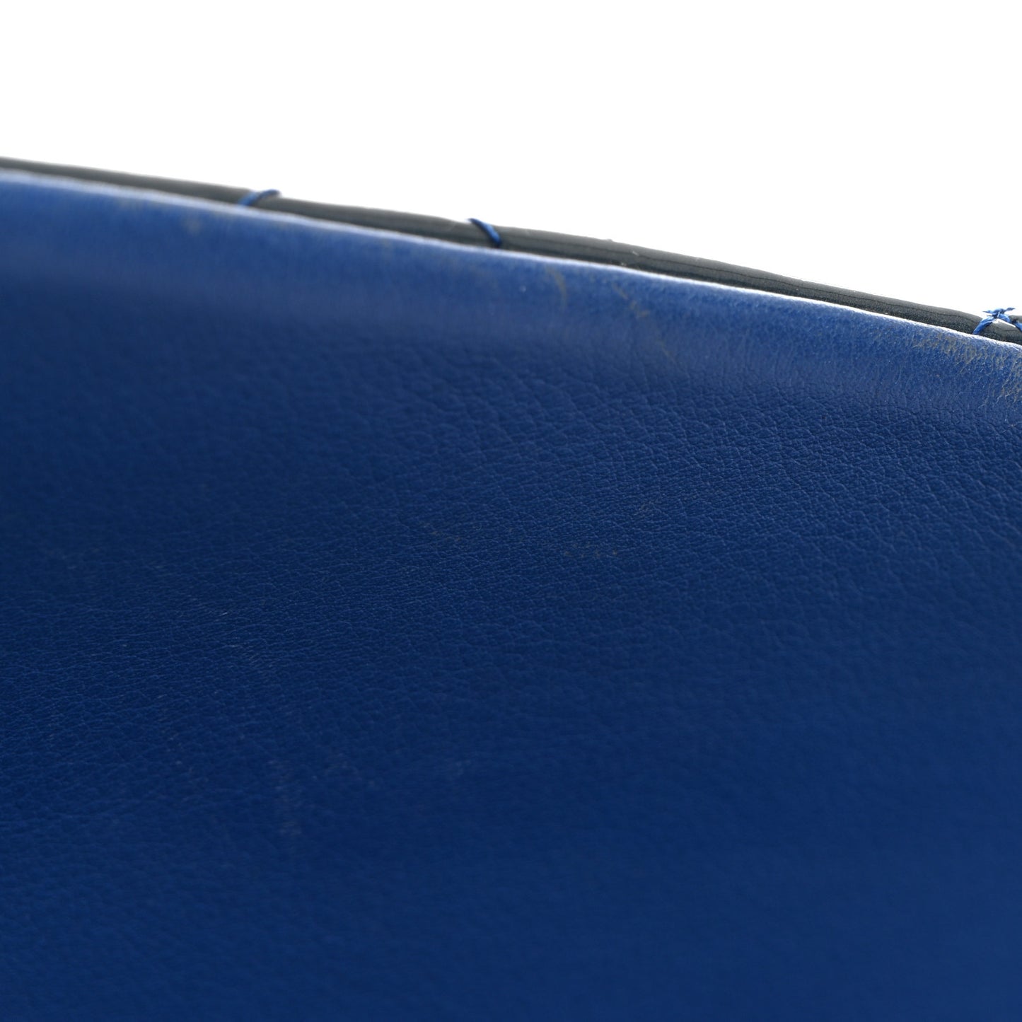 Patent Quilted Jumbo Double Flap Blue