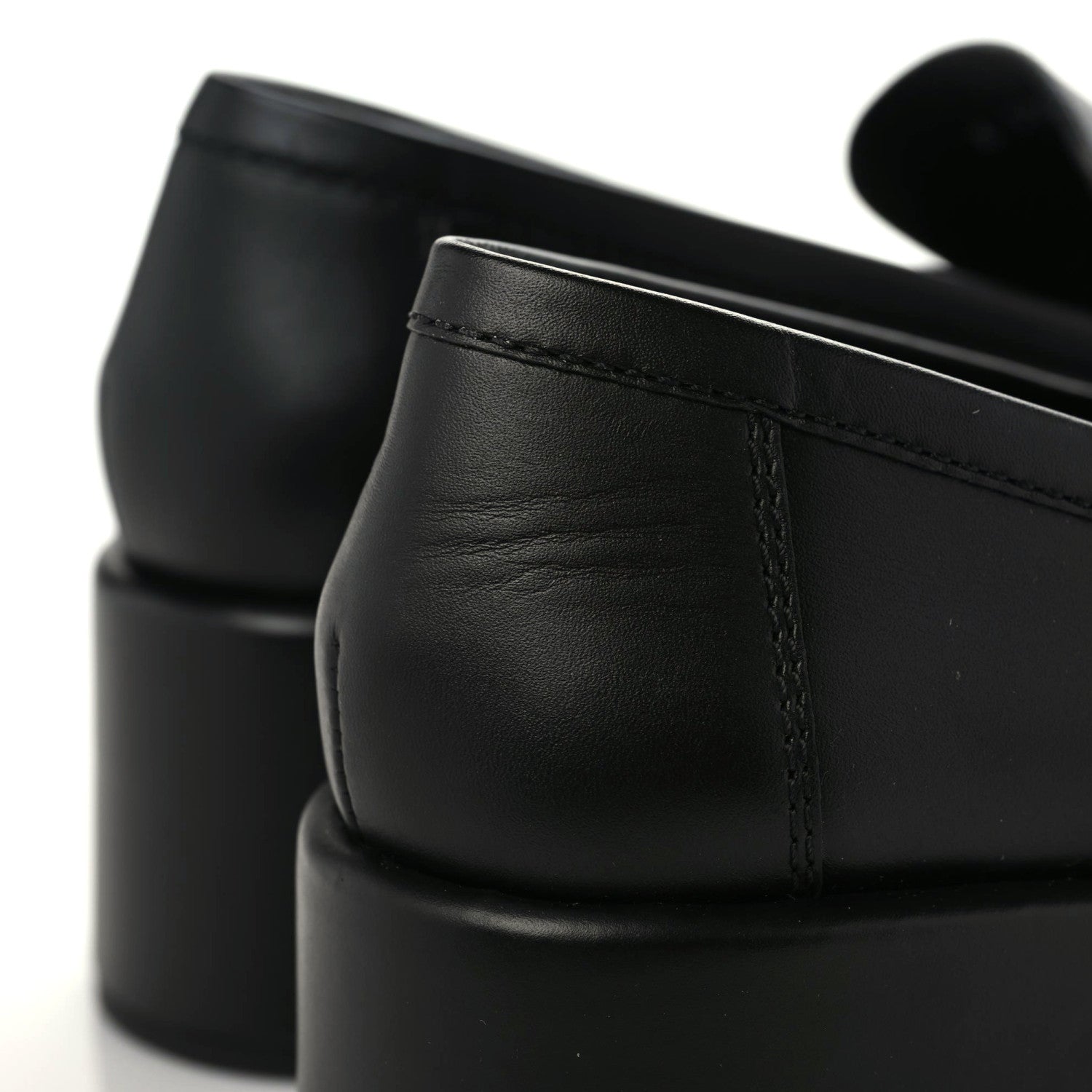 Chanel Calfskin CC Platform Loafers 40 Black 6 of 11