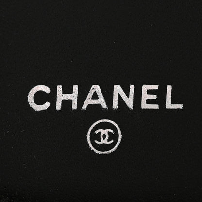 Chanel Glittered Calfskin Quilted Large Zip Around Organizer Wallet Black 6 of 9
