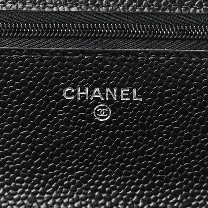 Chanel Caviar Quilted Wallet On Chain WOC Black 6 of 12