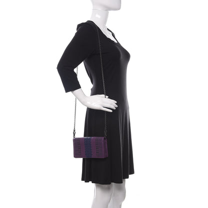 Bottega Veneta Nappa Intrecciato Embroidered Continental Wallet on Chain Mona Lisa Atlantic 2 of 9