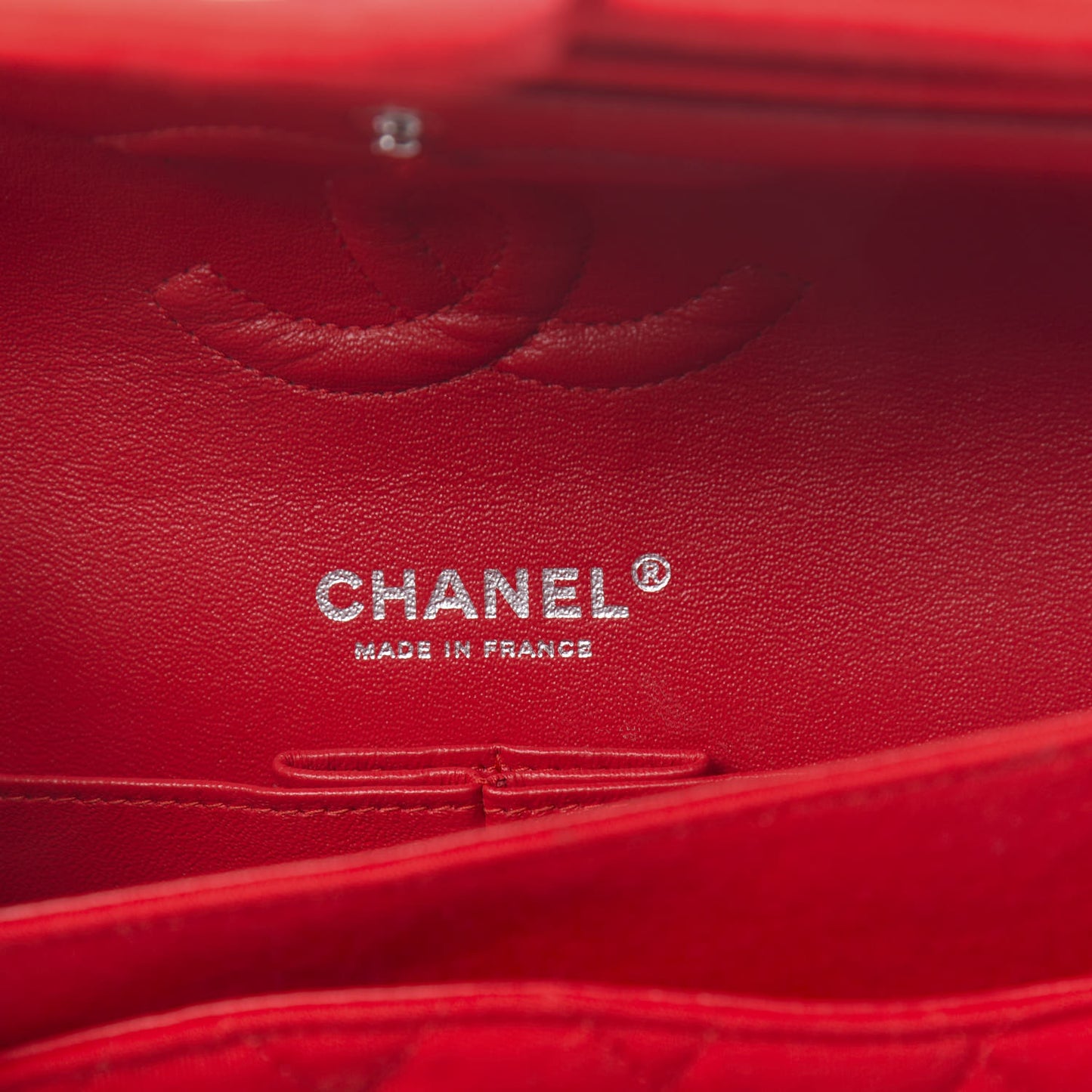 Jersey Quilted Medium Double Flap Red