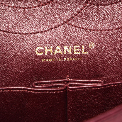 Chanel Metallic Aged Calfskin 2.55 Reissue 227 Flap Dark Red 7 of 9