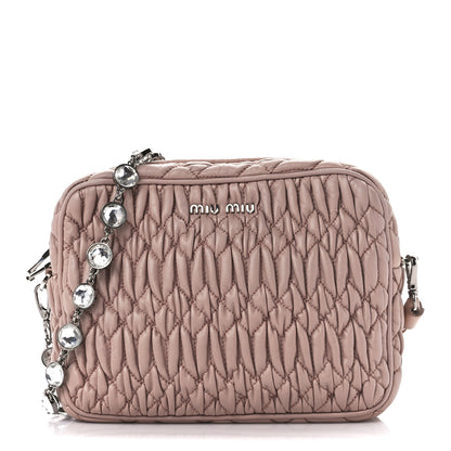 Miu Miu Nappa Matelasse Crystal Camera Bag Cammeo 1 of 11