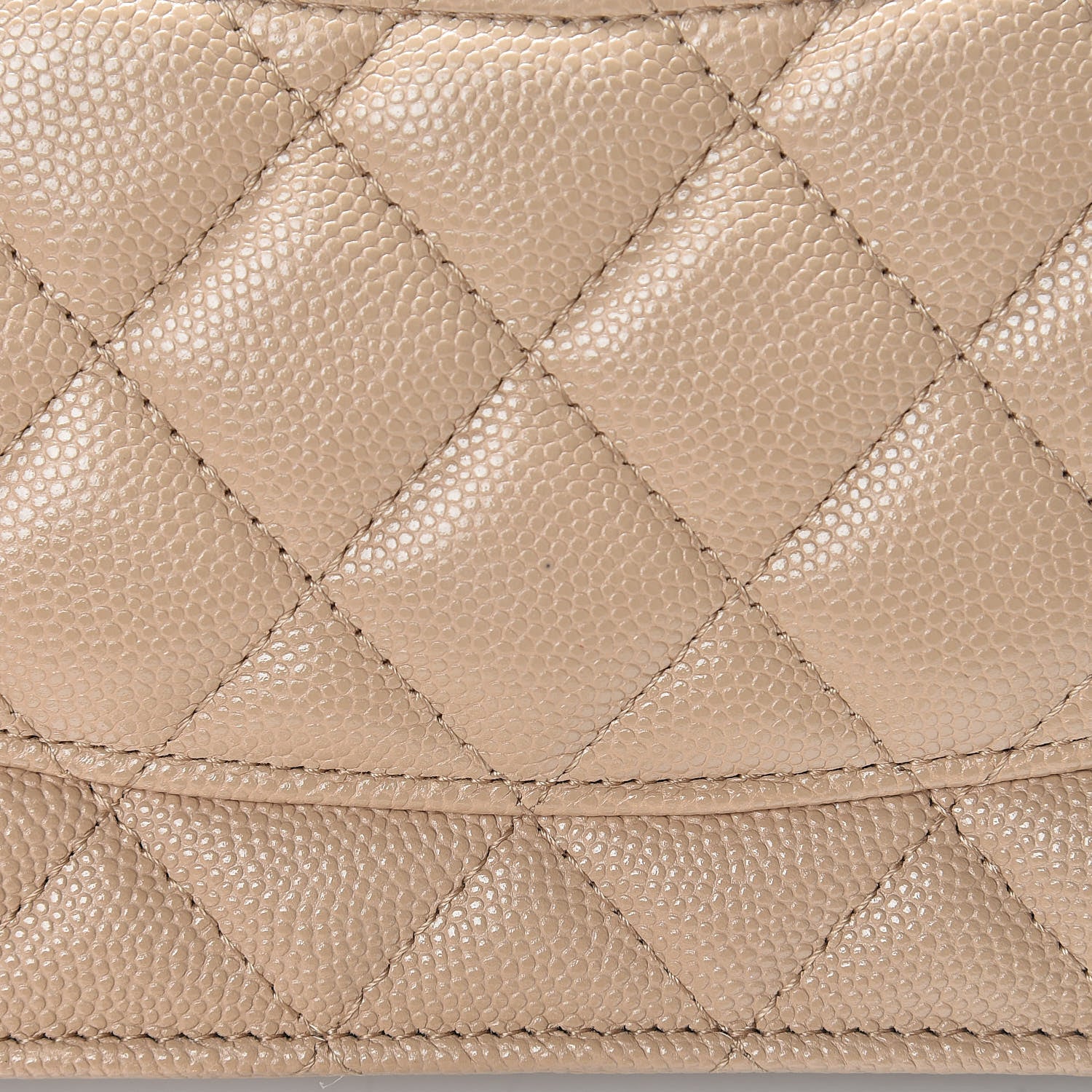 Chanel Caviar Quilted Wallet On Chain WOC Beige 12 of 13